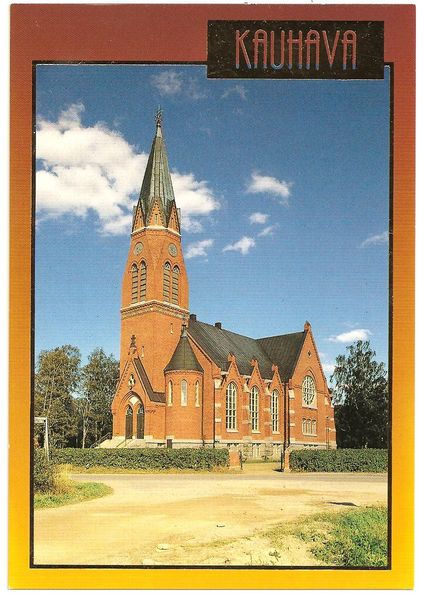 KAUHAVA
Uudehko kuva kirkosta. Kuvaaja Kalervo Puskala, tuottaja Paletti, no. 160176. Kortti ei ole kulkenut postissa.
